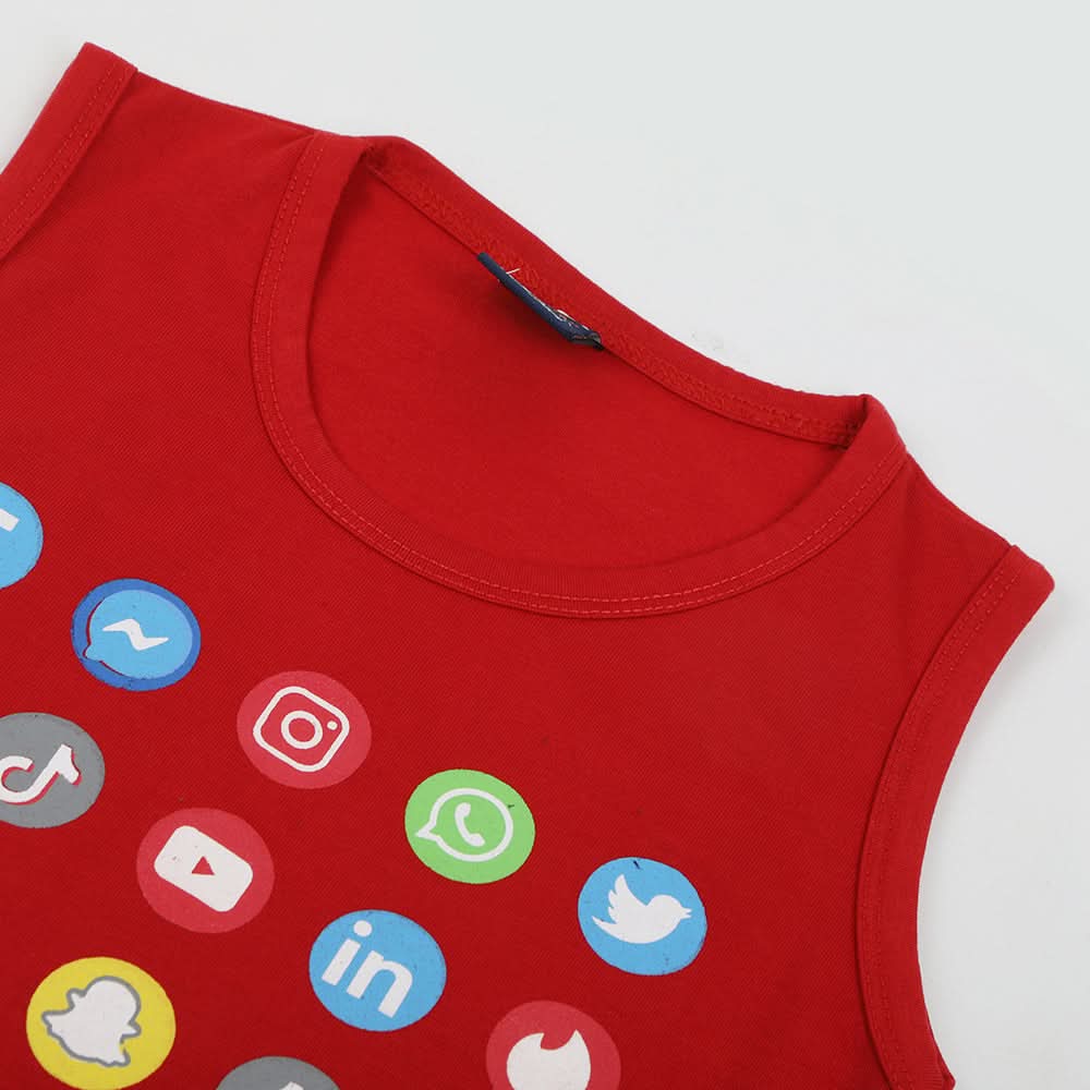 Boys Sando T-Shirt - Red, Boys Sando, Chase Value, Chase Value