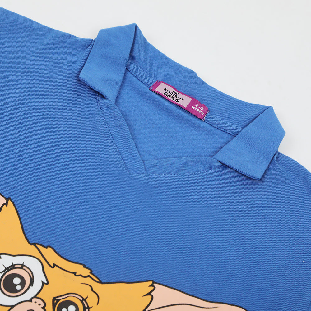 Eminent Girls Half Sleeves T-Shirt - Blue, Girls T-Shirts, Eminent, Chase Value