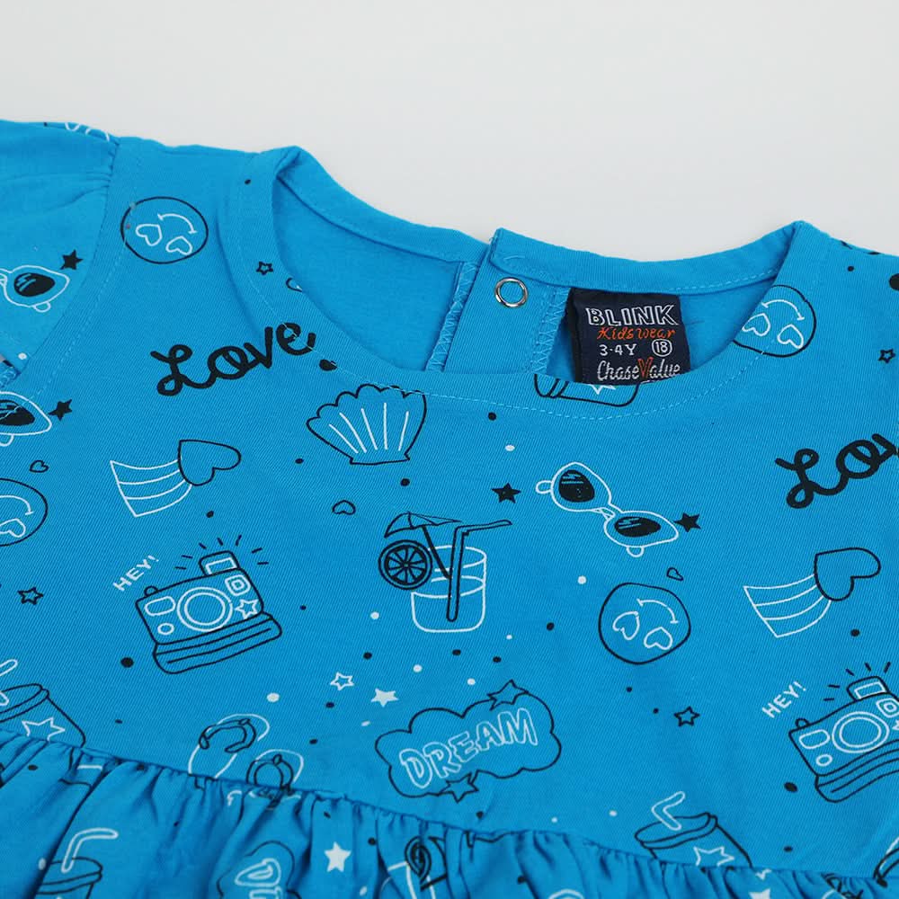 Girls Frock - Blue, Girls Frocks, Chase Value, Chase Value