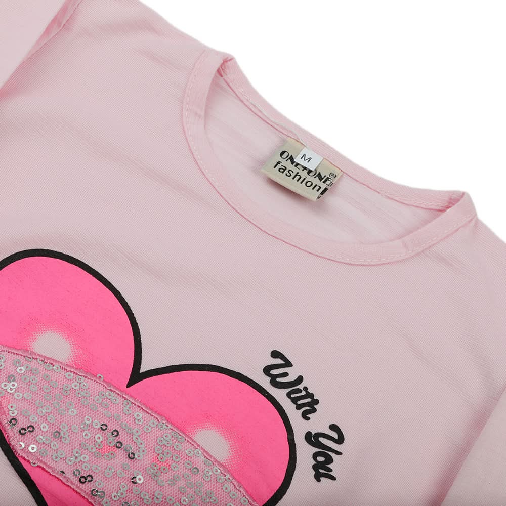 Girl Full Sleeves Tight Suit - Baby Pink, Girls Suits, Chase Value, Chase Value