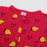 Newborn Girls Romper 1Pcs - Dark Pink, Newborn Girls Rompers, Chase Value, Chase Value