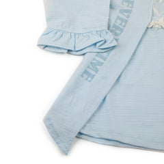 Girl Full Sleeves Tight Suit - Sky Blue