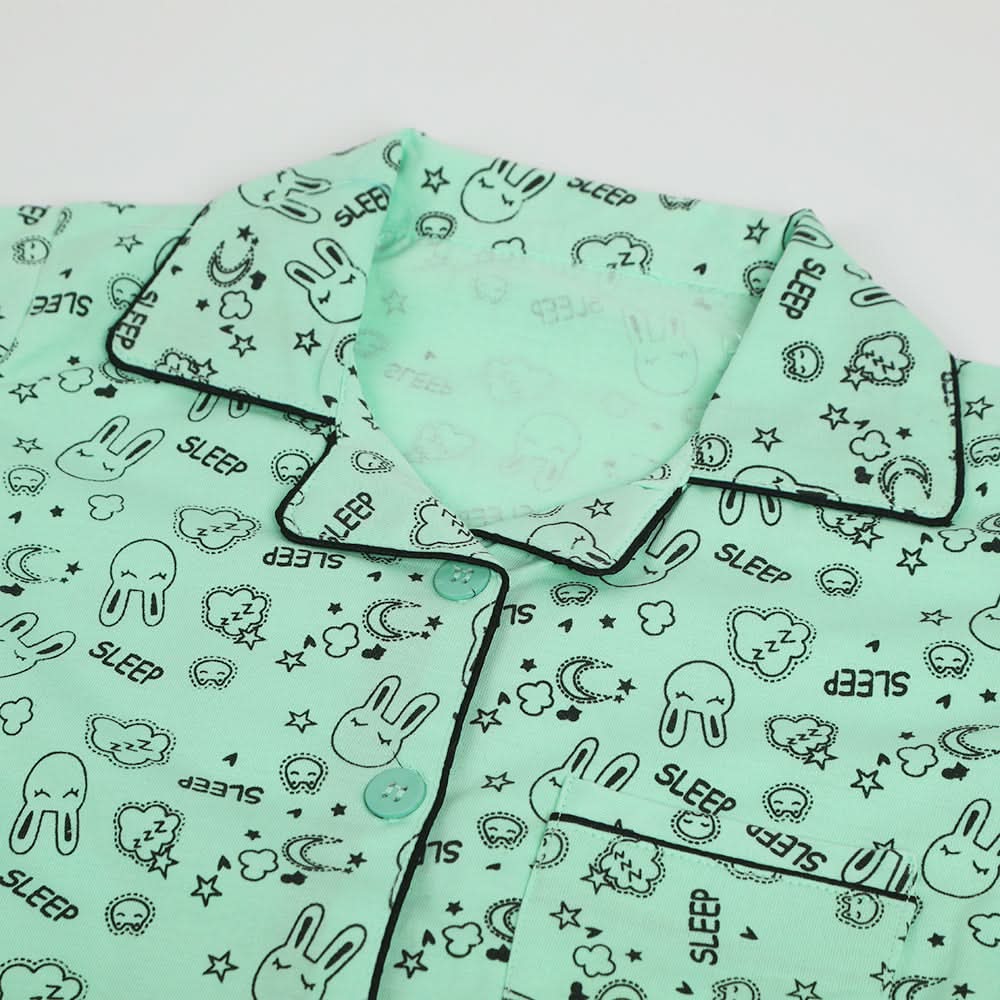 Girls Night Suit - Cyan, Girls Suits, Chase Value, Chase Value