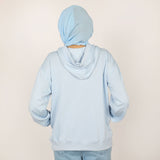 Women's Full Sleeves Hoodie Jacket - Sky Blue, Women Sweatshirts & Hoodies, Chase Value, Chase Value