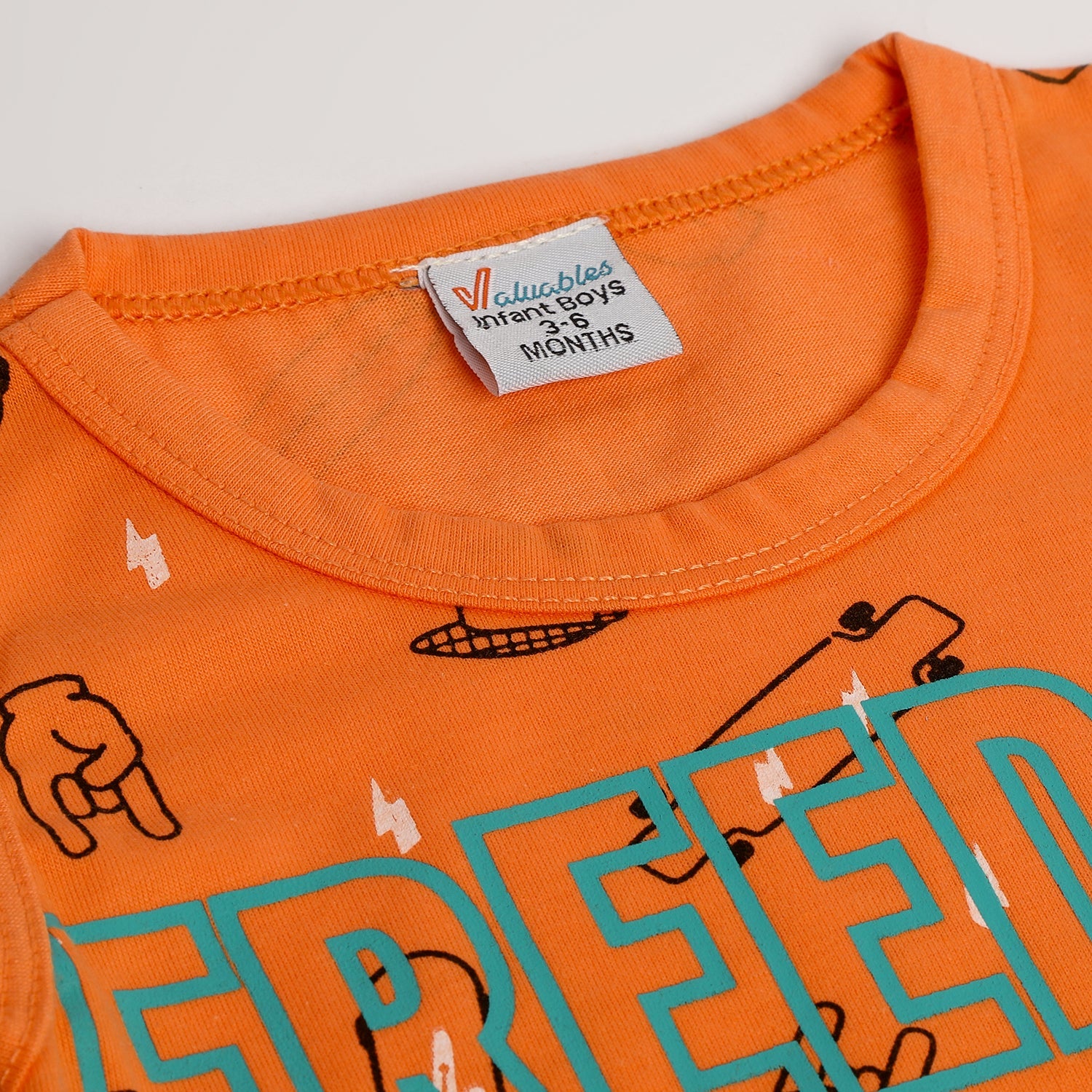 Newborn Boys Sando - Orange, Newborn Boys Shirts & T-Shirts, Chase Value, Chase Value