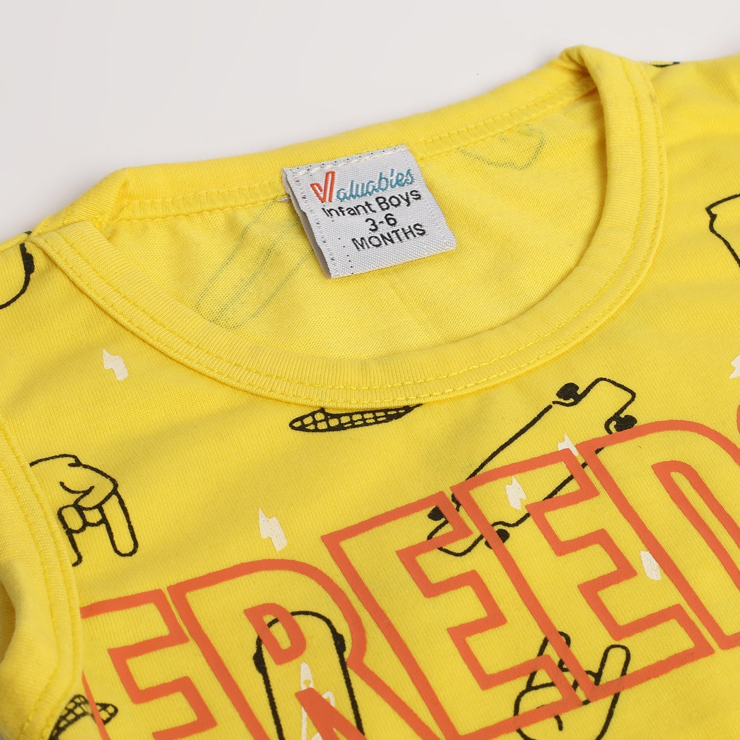 Newborn Boys Sando - Yellow, Newborn Boys Shirts & T-Shirts, Chase Value, Chase Value