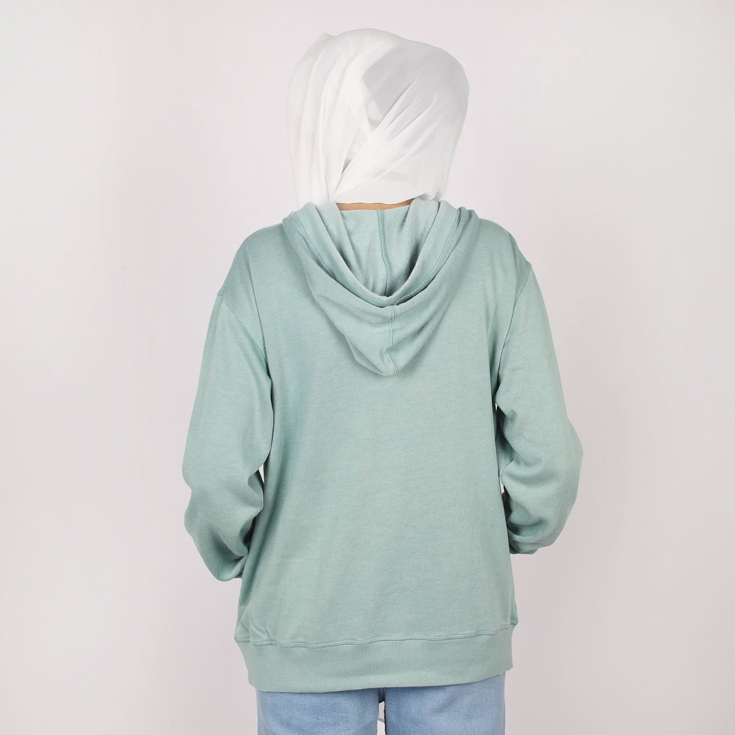 Women's Full Sleeves Hoodie Jacket - Sea Green, Women Sweatshirts & Hoodies, Chase Value, Chase Value