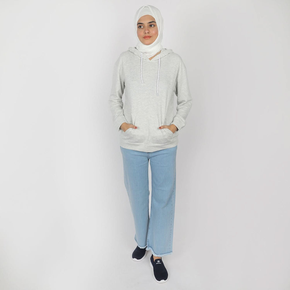 Women's Full Sleeves Hoodie Jacket - Grey, Women Jackets, Chase Value, Chase Value