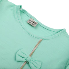 Girl Full Sleeves Tight Suit - Light Green