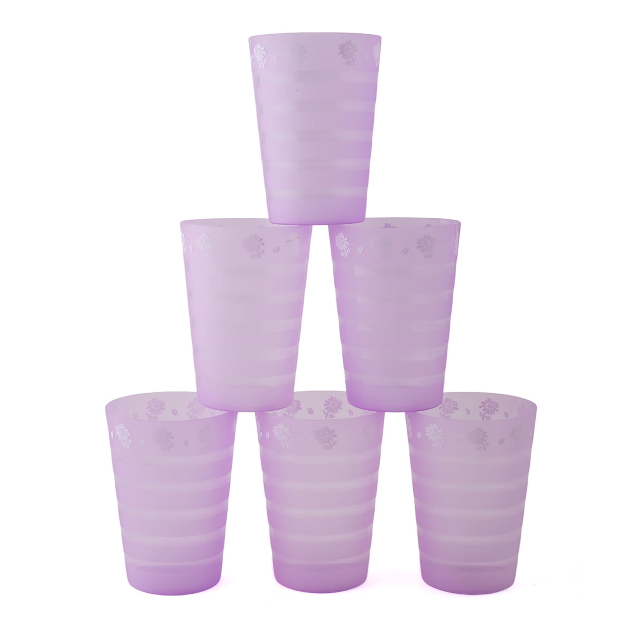 Plastic Flower Glass Pack Of 6, Jug & Glasses, Chase Value, Chase Value