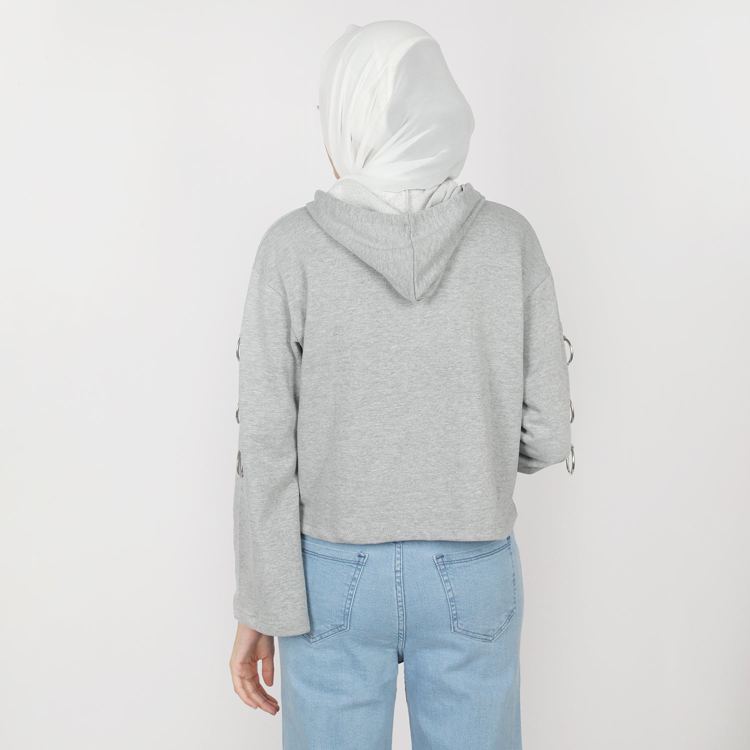 Women's Full Sleeves Hoodie Jacket - Grey, Women Sweatshirts & Hoodies, Chase Value, Chase Value