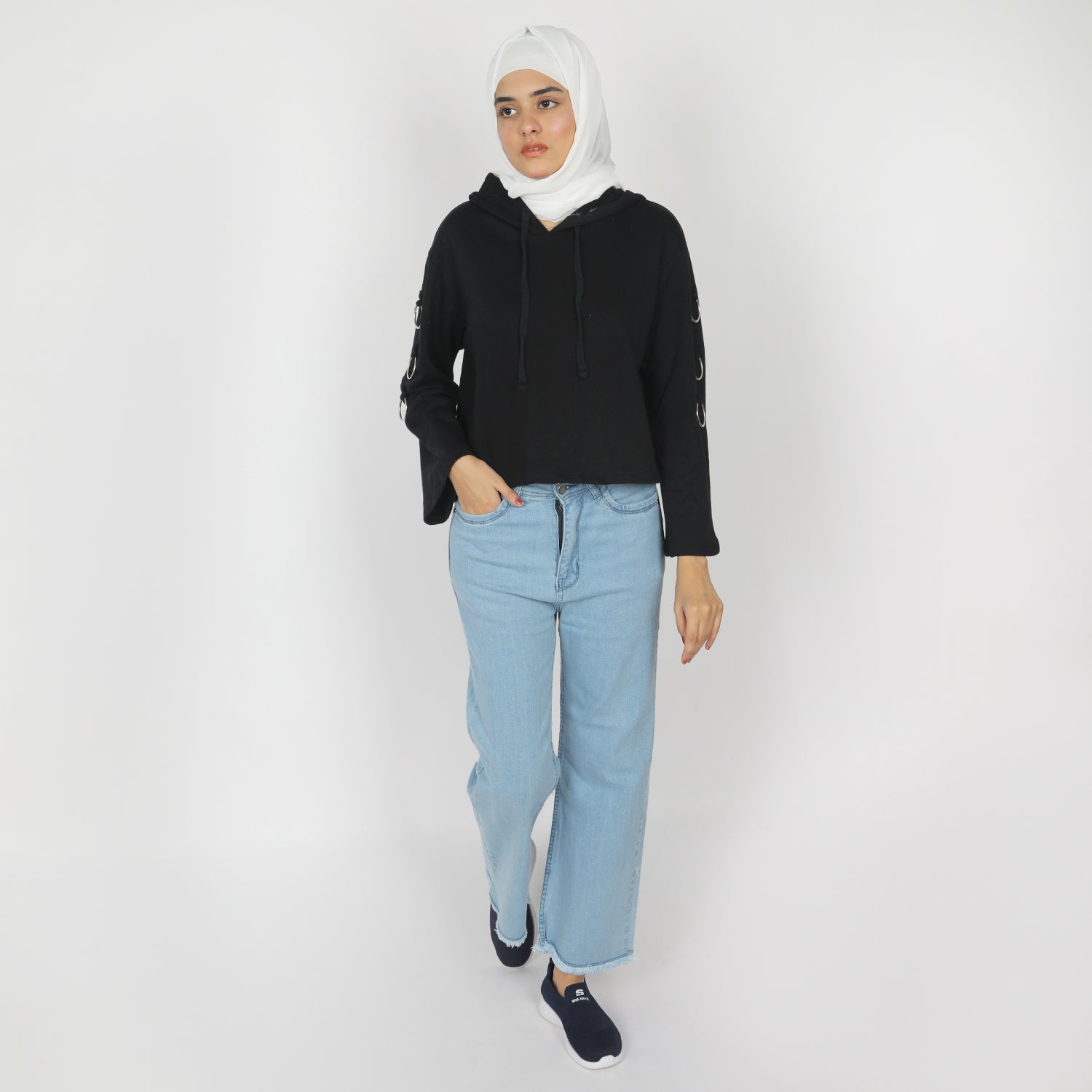 Women's Full Sleeves Hoodie Jacket - Black, Women Sweatshirts & Hoodies, Chase Value, Chase Value