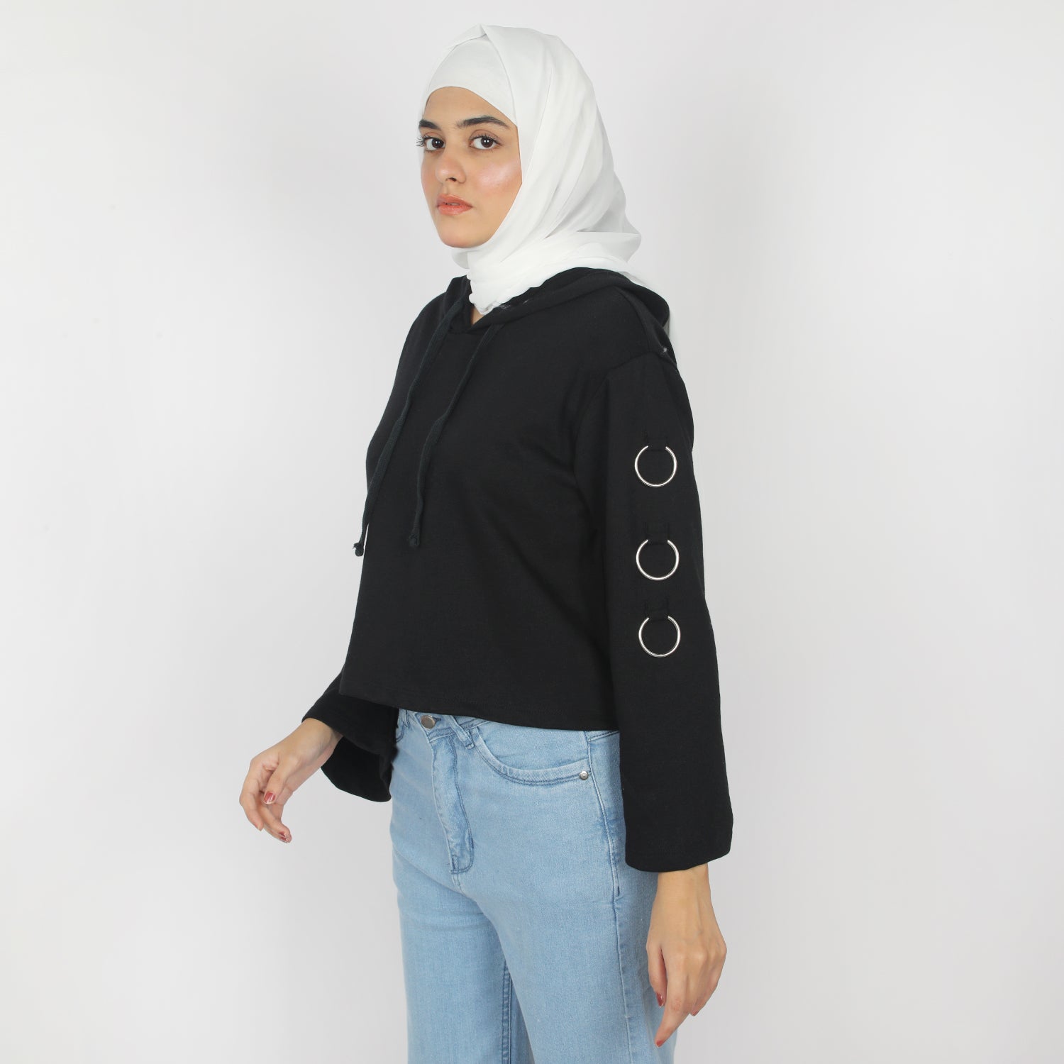 Women's Full Sleeves Hoodie Jacket - Black, Women Sweatshirts & Hoodies, Chase Value, Chase Value