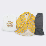 Girl Full Sleeve Co-Ord Set - Yellow, Girls Suits, Chase Value, Chase Value