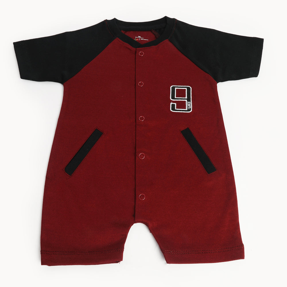 Eminent Newborn Boys Half Sleeves Romper - Maroon, Newborn Boys Rompers, Eminent, Chase Value