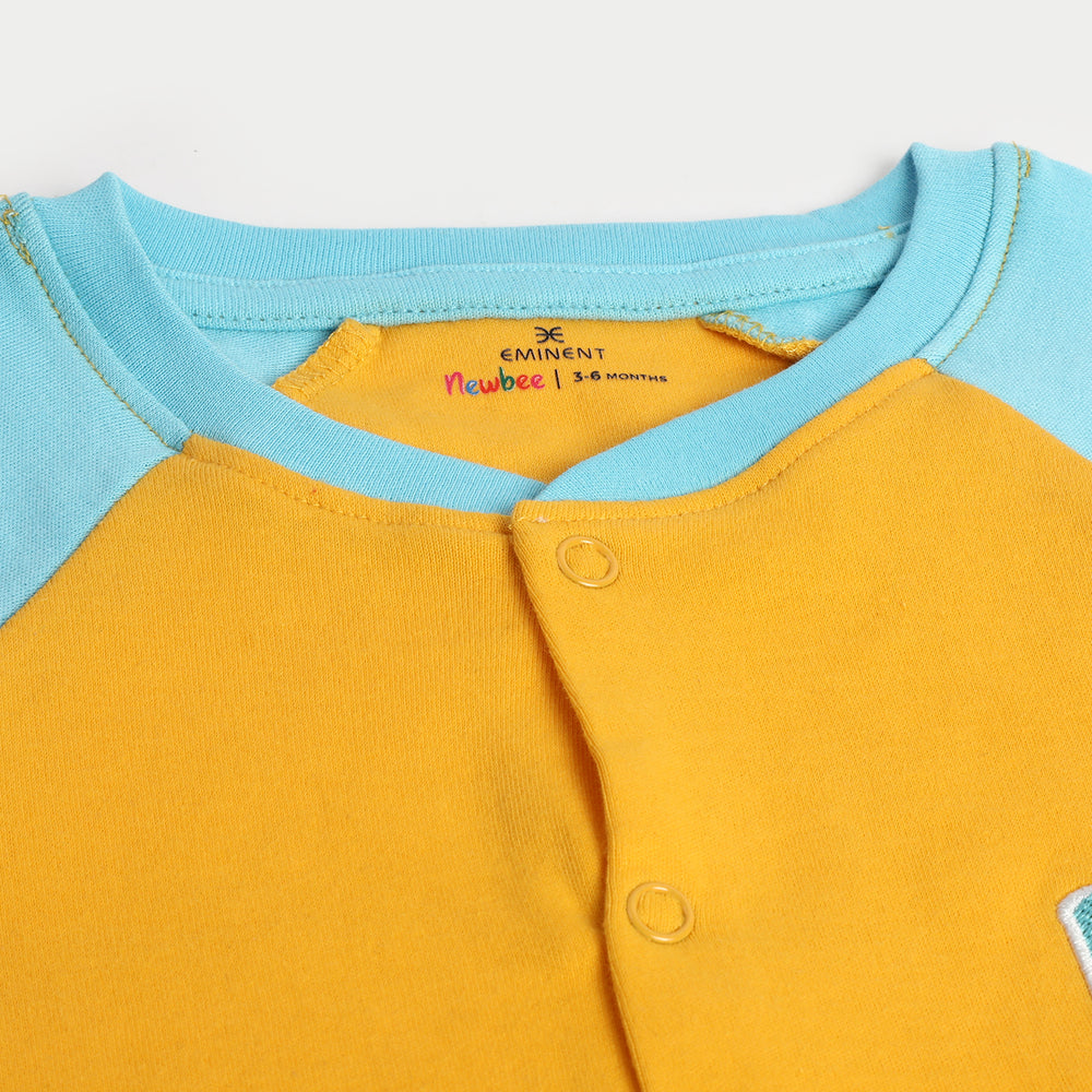 Eminent Newborn Boys Half Sleeves Romper - Yellow, Newborn Boys Rompers, Eminent, Chase Value
