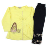 Girl Full Sleeves Tight Suit - Lemon, Girls Suits, Chase Value, Chase Value