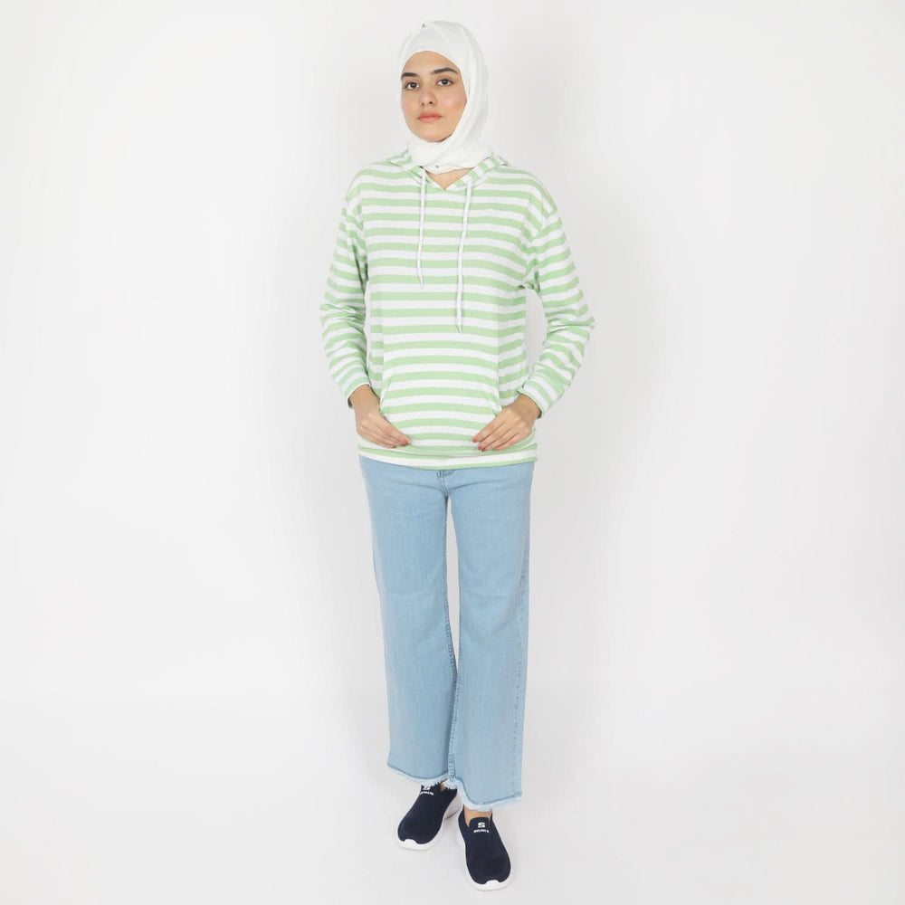 Women's Full Sleeves Hoodie Jacket - Light Green, Women Jackets, Chase Value, Chase Value