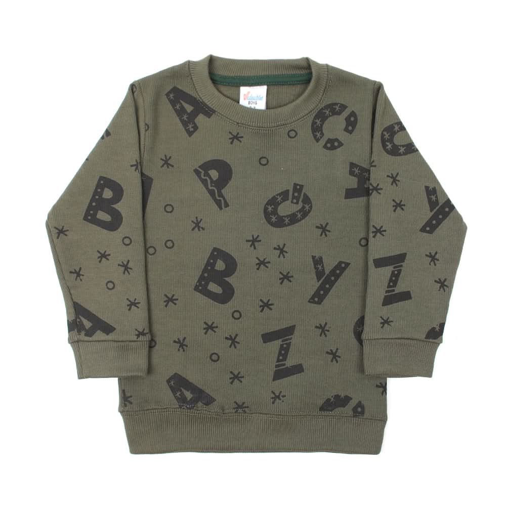 Boys Full Sleeves SweatShirt - Olive, Boys Hoodies & Sweat Shirts, Chase Value, Chase Value