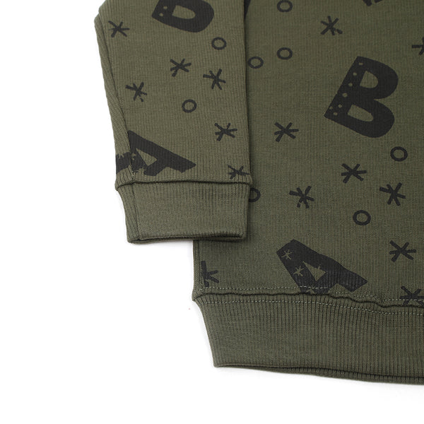 Boys Full Sleeves SweatShirt - Olive