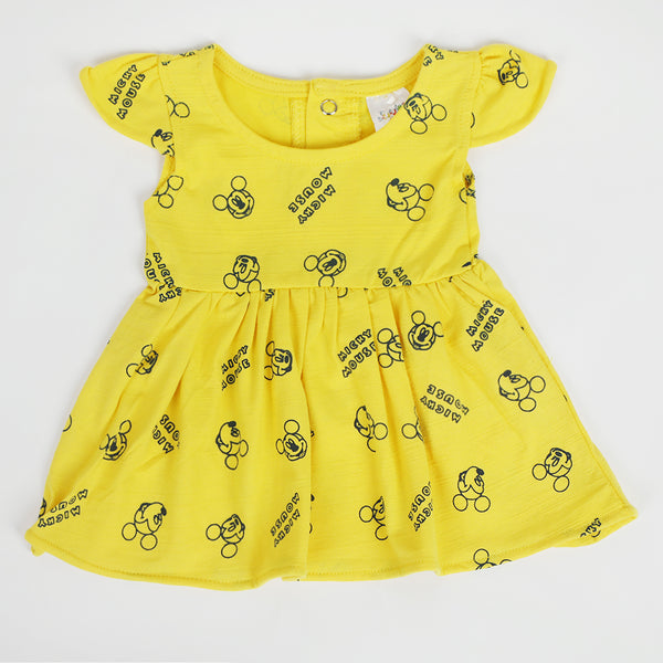 Newborn Girls Frock - Yellow