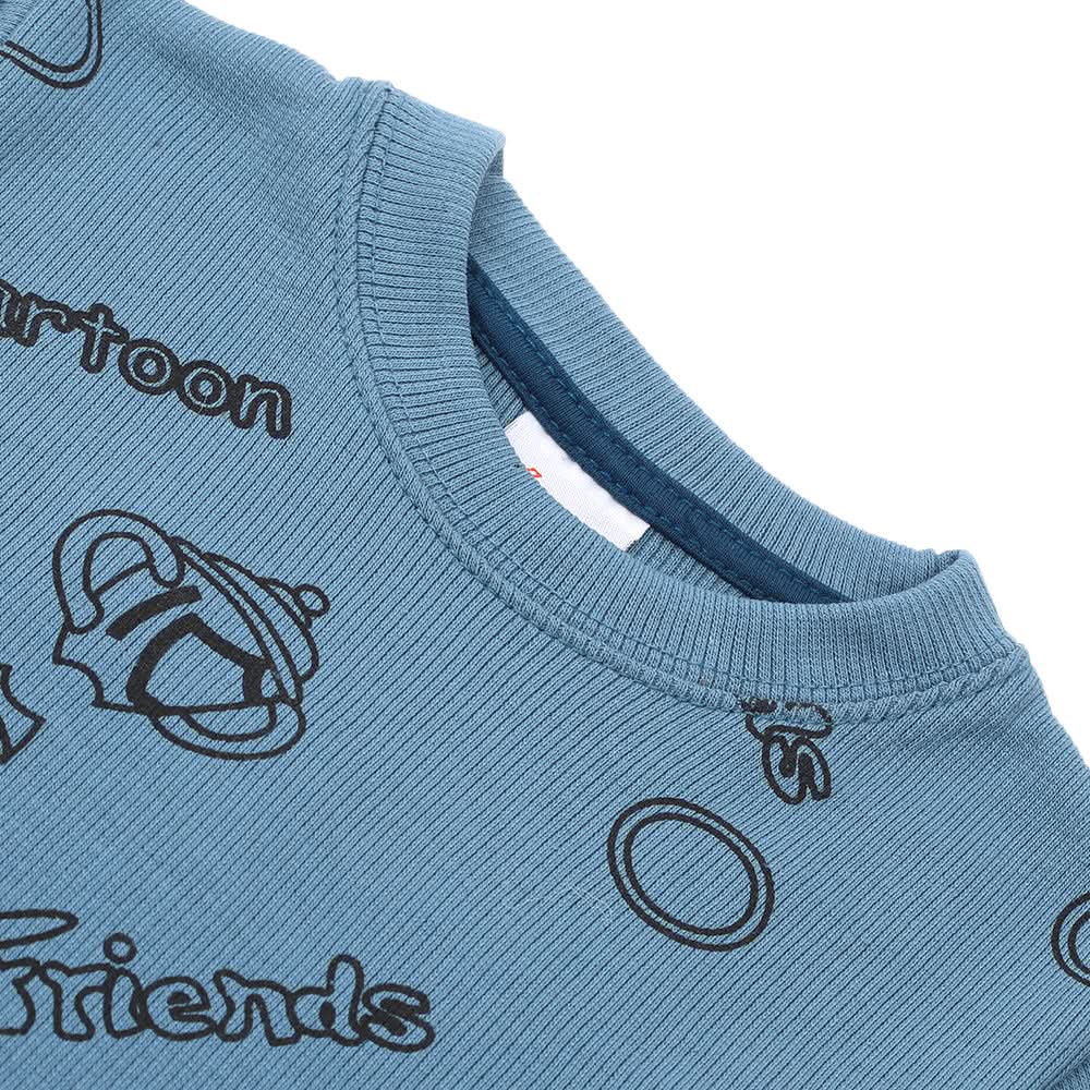 Boys Full Sleeves Sweat Shirt - Steel Blue, Boys Hoodies & Sweat Shirts, Chase Value, Chase Value