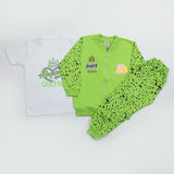 Girls Full Sleeves 3pcs Suit - Green, Girls Suits, Chase Value, Chase Value