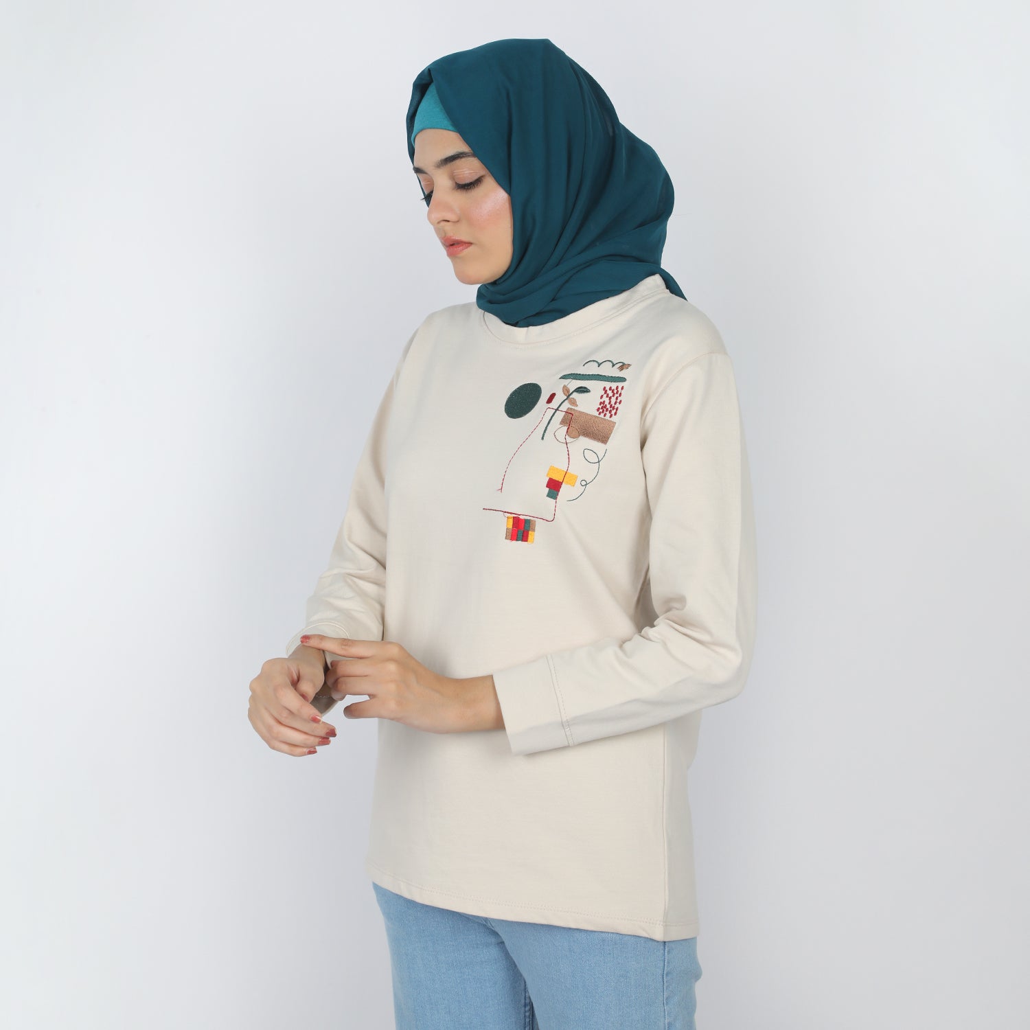 Women's Full Sleeves Sweat Shirt - Fawn, Women Sweatshirts & Hoodies, Chase Value, Chase Value