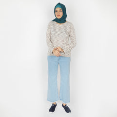 Women's Full Sleeves Fancy Top - Light Brown