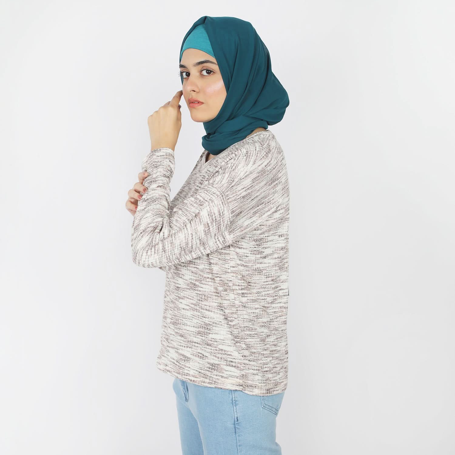 Women's Full Sleeves Fancy Top - Light Brown, Women T-Shirts & Tops, Chase Value, Chase Value
