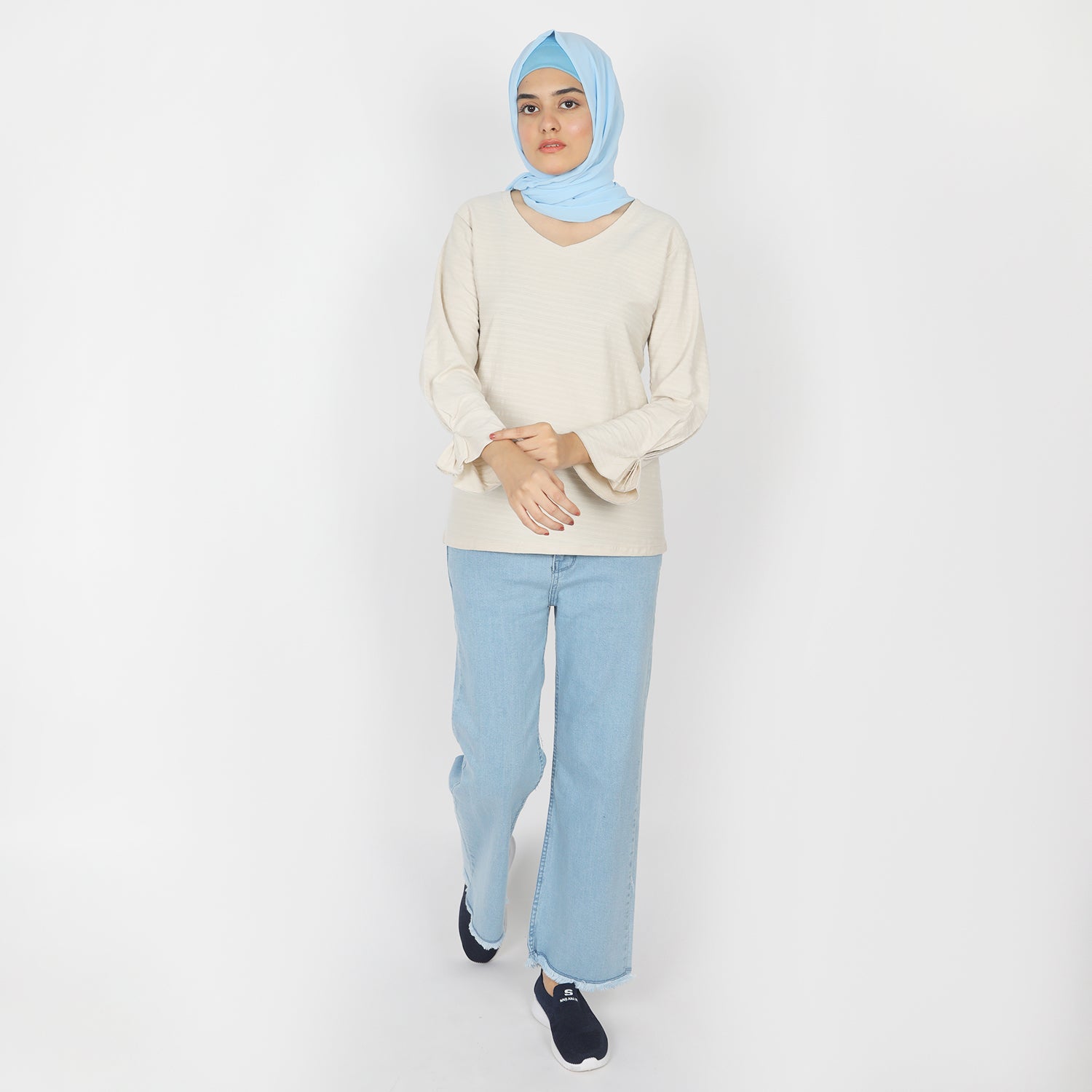 Women's Full Sleeves T-Shirt - Fawn, Women T-Shirts & Tops, Chase Value, Chase Value