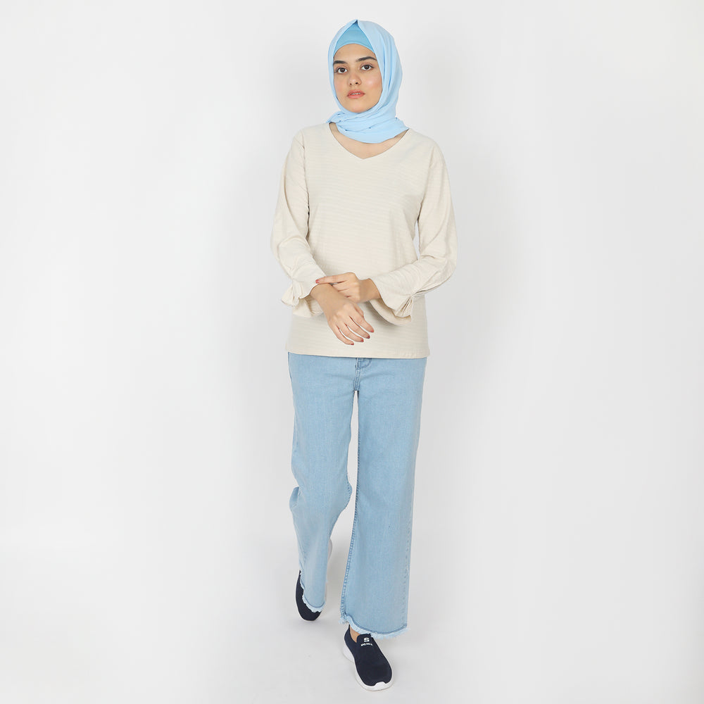 Women's Full Sleeves T-Shirt - Fawn, Women T-Shirts & Tops, Chase Value, Chase Value