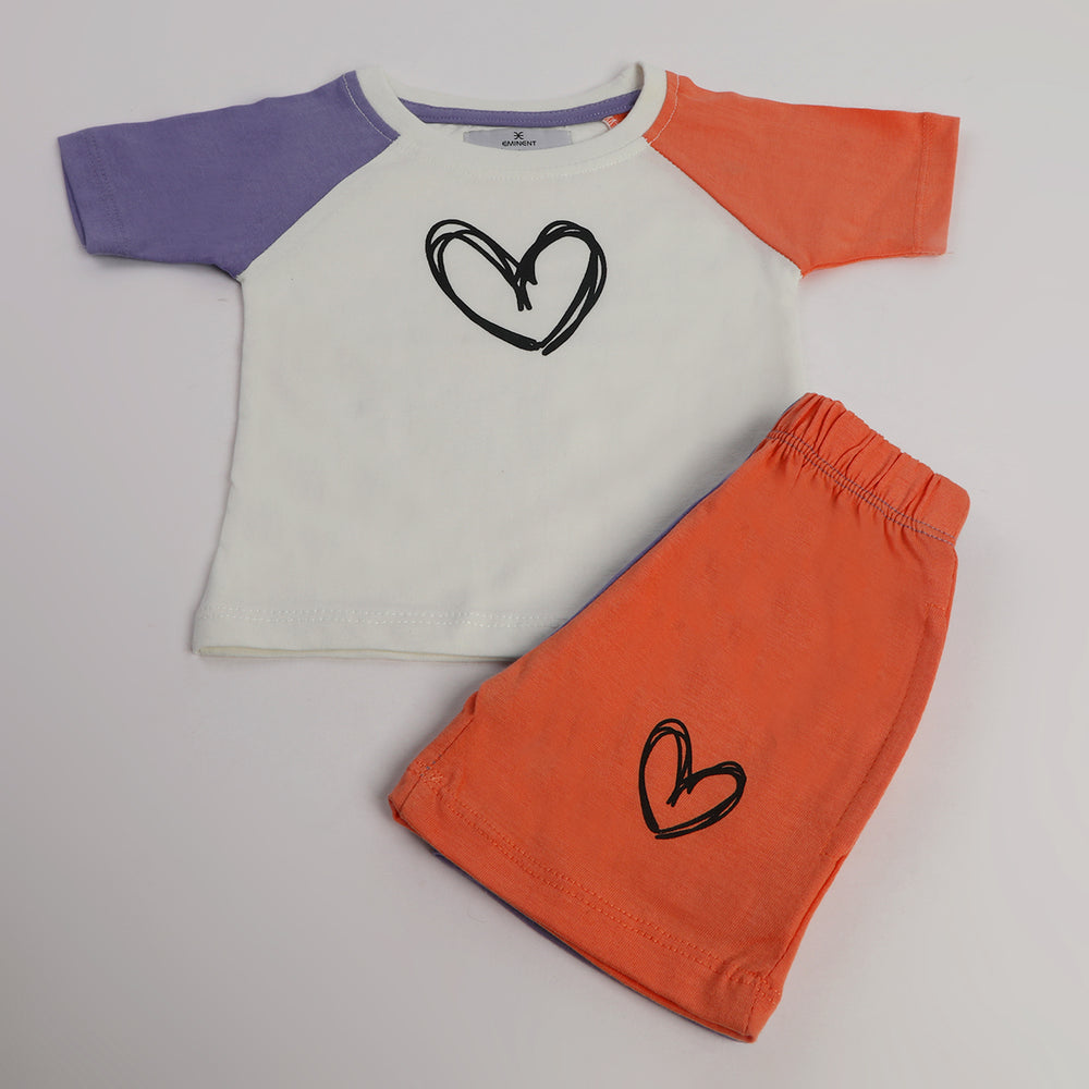 Eminent Newborn Girls Half Sleeves Suit - Off White, Newborn Girls Sets & Suits, Eminent, Chase Value