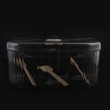 Spice Box 4 Section Square Shape - Grey, Spice Boxes, Chase Value, Chase Value