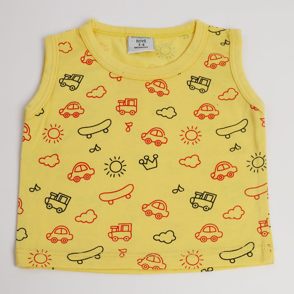 Newborn Boys Sando - Yellow, Newborn Boys Shirts & T-Shirts, Chase Value, Chase Value