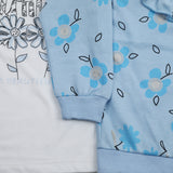 Girls Full Sleeves 3pcs Suit - Blue, Girls Suits, Chase Value, Chase Value