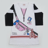 Girls Full Sleeves Top - White, Girls Tops, Chase Value, Chase Value