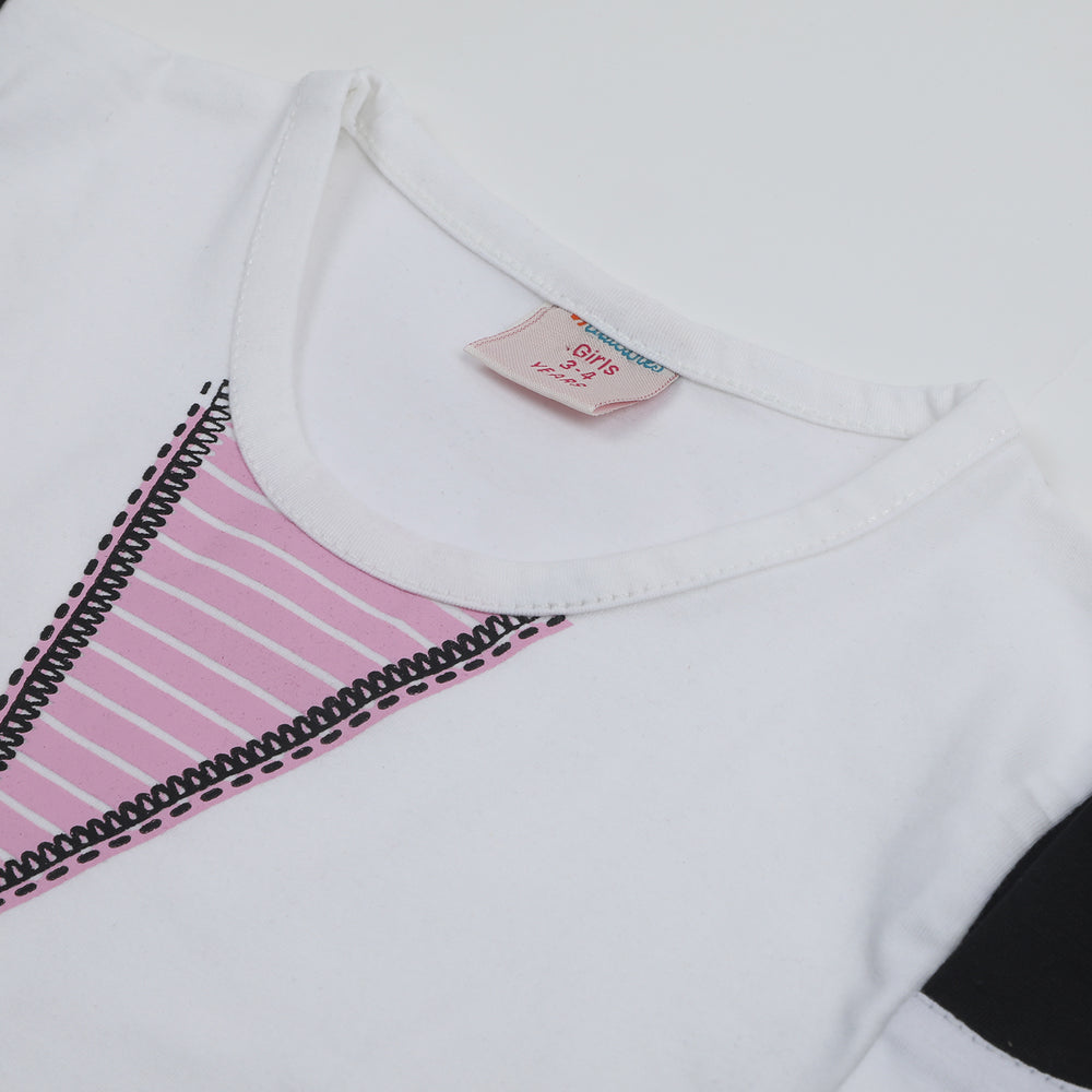 Girls Full Sleeves Top - White, Girls Tops, Chase Value, Chase Value