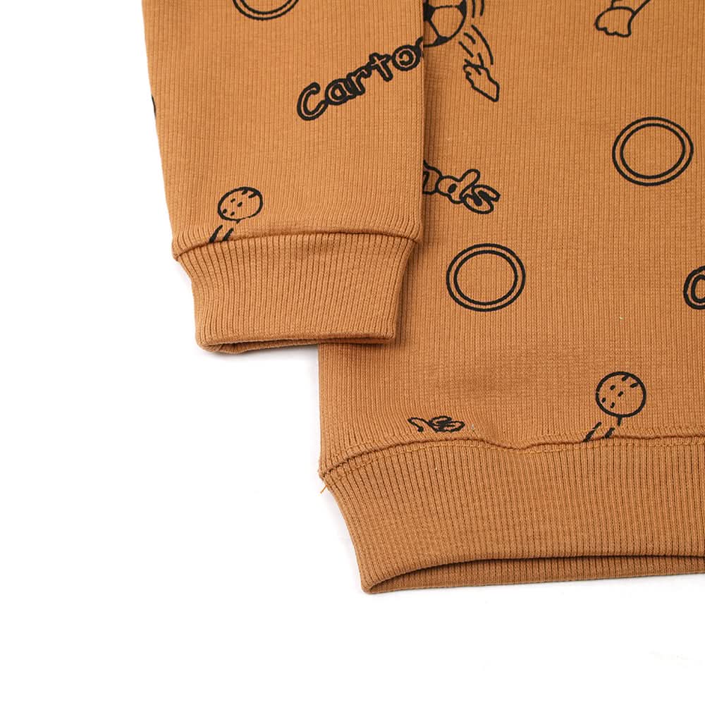 Boys Full Sleeves Sweat Shirt - Brown, Boys Hoodies & Sweat Shirts, Chase Value, Chase Value