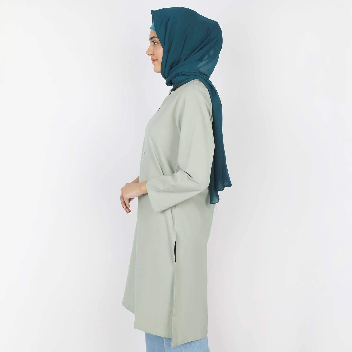 Women's Stitched Kurti - Light Green, Women Ready Kurtis, Chase Value, Chase Value