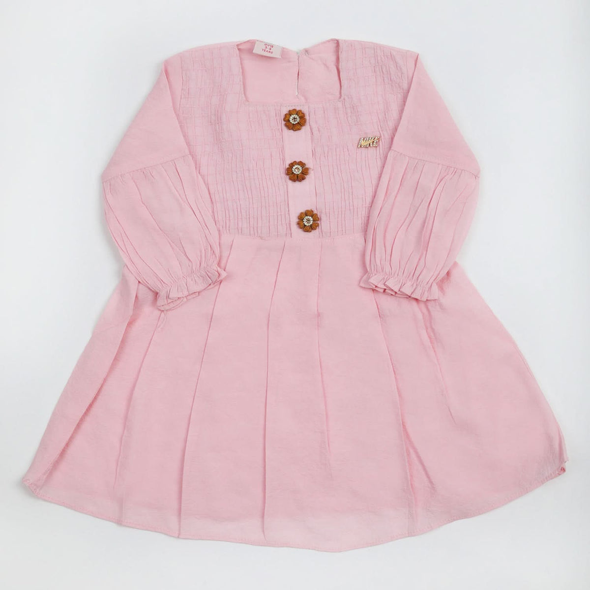 Girls Full Sleeves Woven Top - Light Pink, Girls Tops, Chase Value, Chase Value