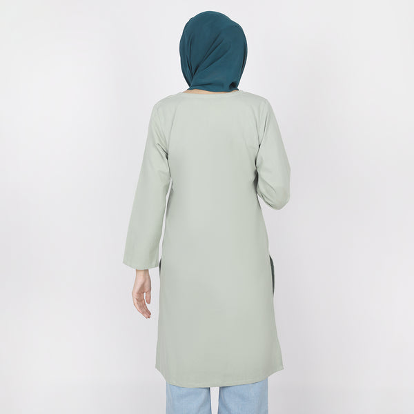 Women's Stitched Kurti - Light Green