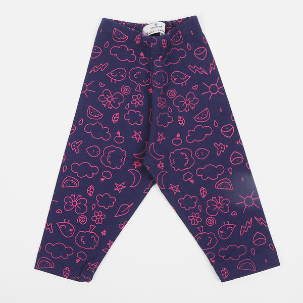 Eminent Newborn Girls Trouser - Medium Blue