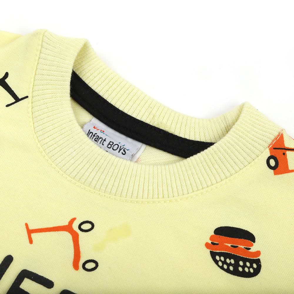 Newborn Boys Full Sleeves T-Shirt - Yellow, Newborn Boys Shirts & T-Shirts, Chase Value, Chase Value