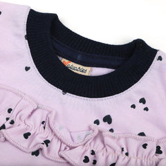 Newborn Girls Full Sleeves T-Shirt - Light Purple