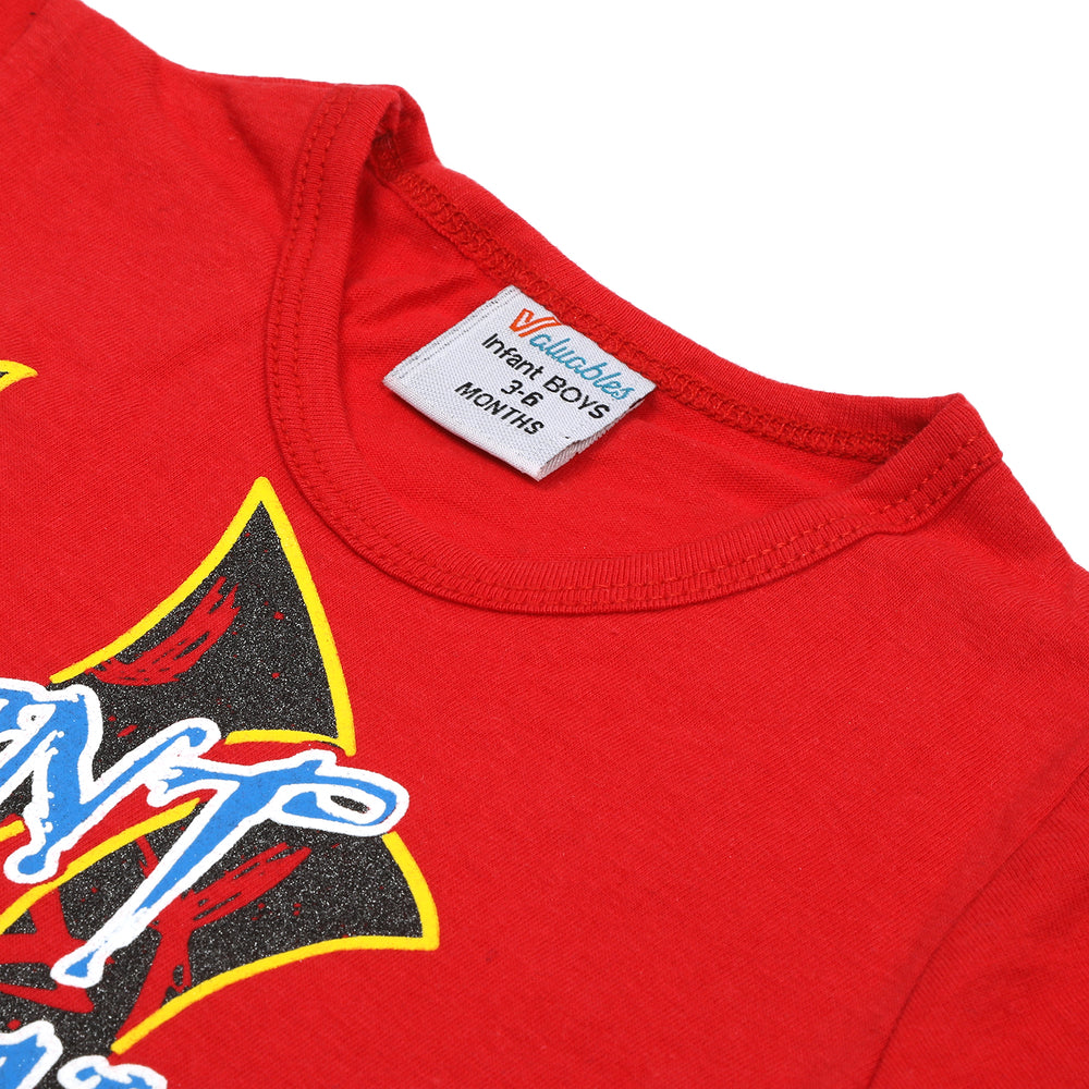 Newborn Boys Half Sleeves Suit - Red, Newborn Boys Sets & Suits, Chase Value, Chase Value