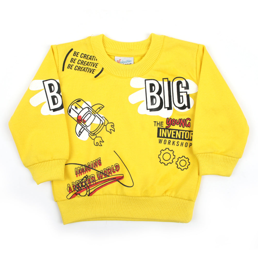 Newborn Boys Full Sleeves T-shirt - Yellow, Newborn Boys Shirts & T-Shirts, Chase Value, Chase Value