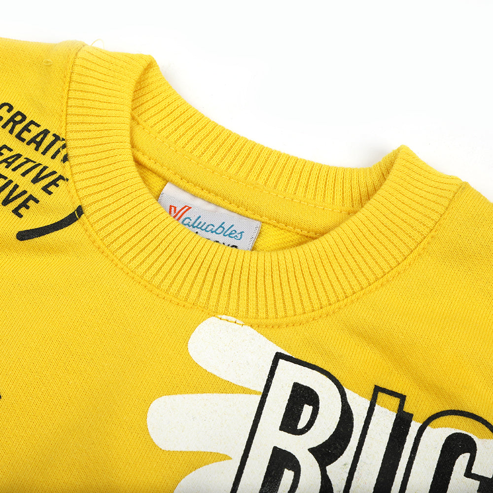Newborn Boys Full Sleeves T-shirt - Yellow, Newborn Boys Shirts & T-Shirts, Chase Value, Chase Value