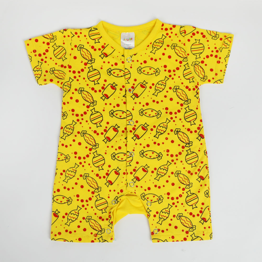 Newborn Girls Romper 1Pcs - Yellow, Newborn Girls Rompers, Chase Value, Chase Value