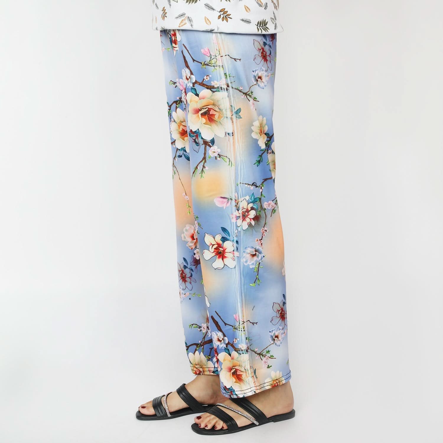 Women's Printed Trouser - Blue, Women Pants & Tights, Chase Value, Chase Value